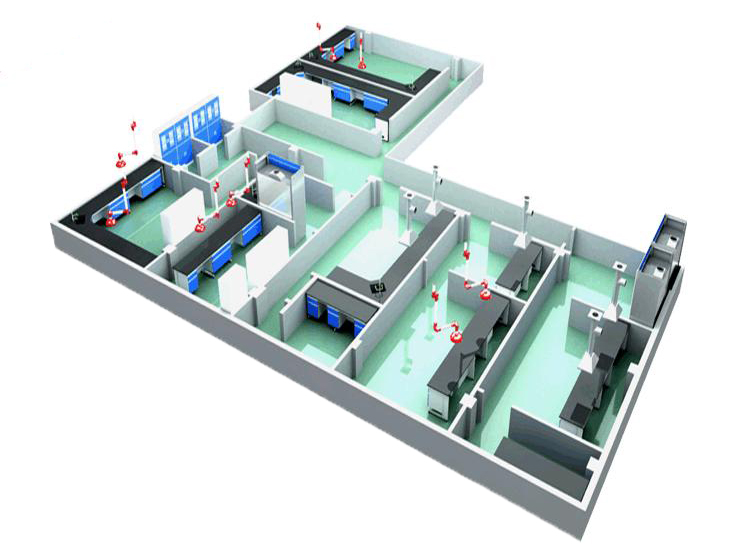 恒温恒湿净化实验室3D布局图